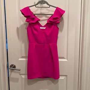 Amanda Uprichard Size 2 Hot Pink Mini Dress